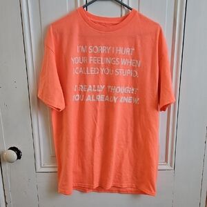 Vibrant Coral Statement Tee